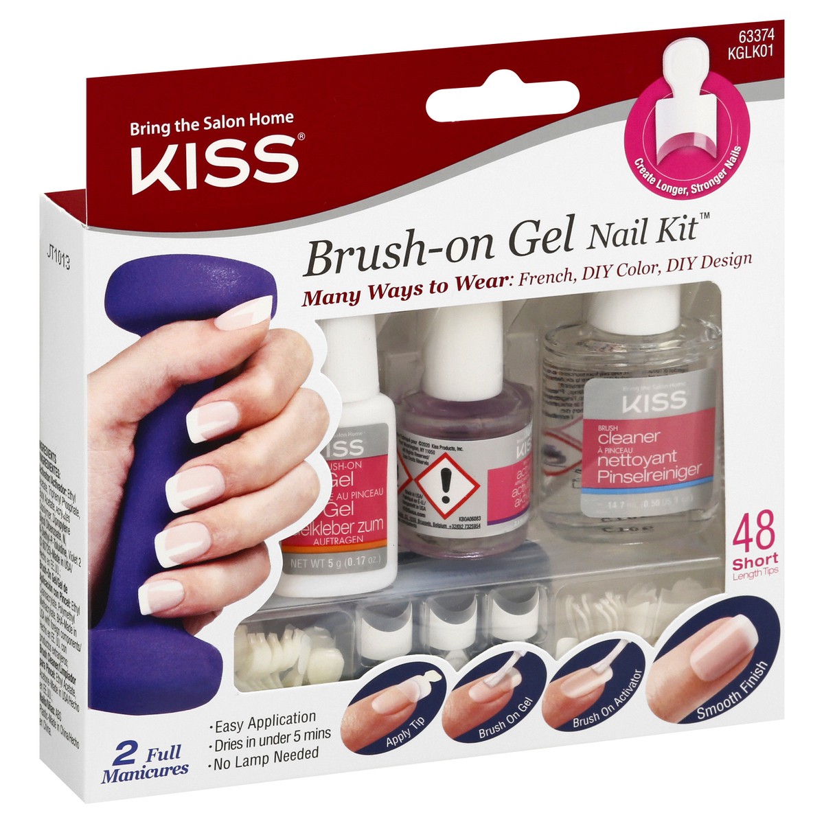 slide 8 of 12, Kiss Kiss Brush-On Gel Kit, 1 ct