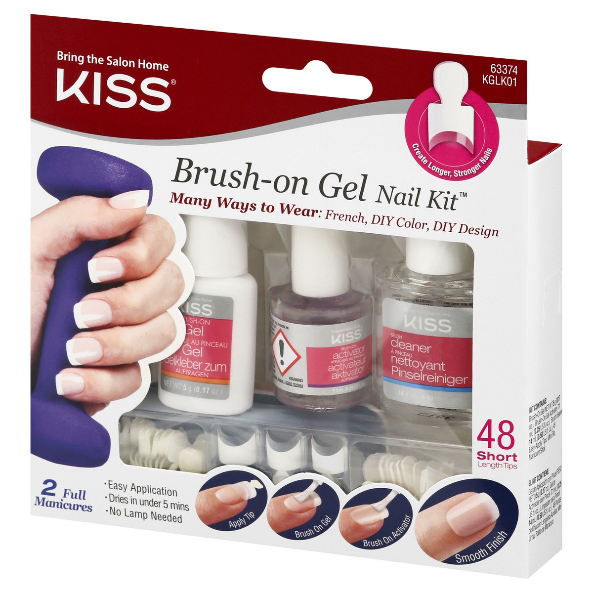 slide 11 of 12, Kiss Kiss Brush-On Gel Kit, 1 ct