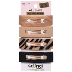 scünci Snap Clips Savvy Value - 4 Each