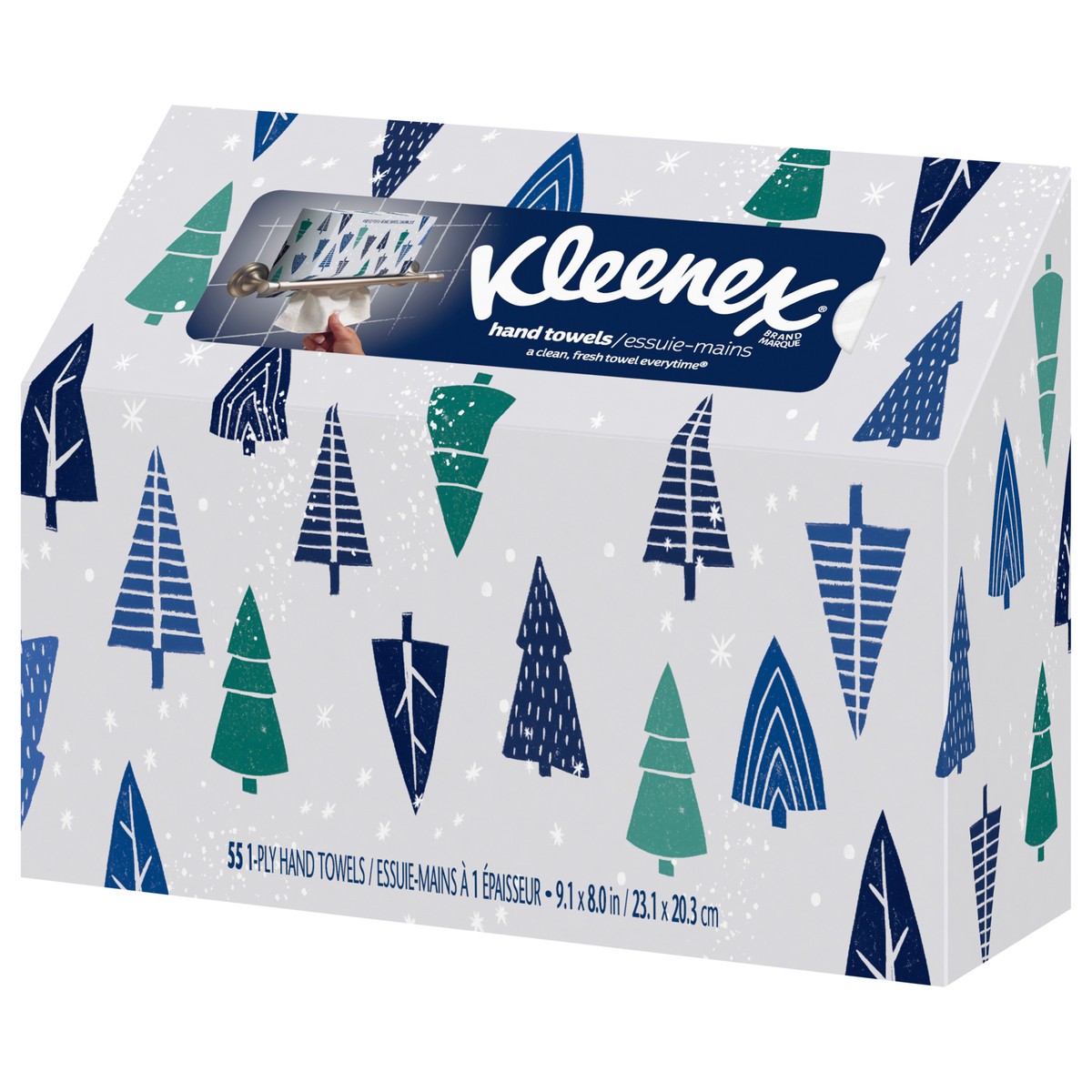slide 5 of 9, Kleenex Disposable Paper Hand Towels, Paper Hand Towels for Bathrooms, 1 Box, 55 Hand Towels per Box (55 Total Towels), 55 ct