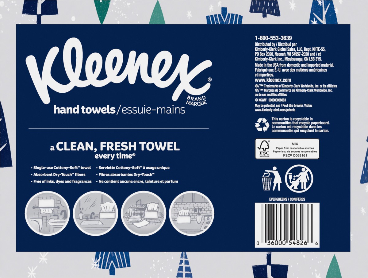 slide 4 of 9, Kleenex Disposable Paper Hand Towels, Paper Hand Towels for Bathrooms, 1 Box, 55 Hand Towels per Box (55 Total Towels), 55 ct