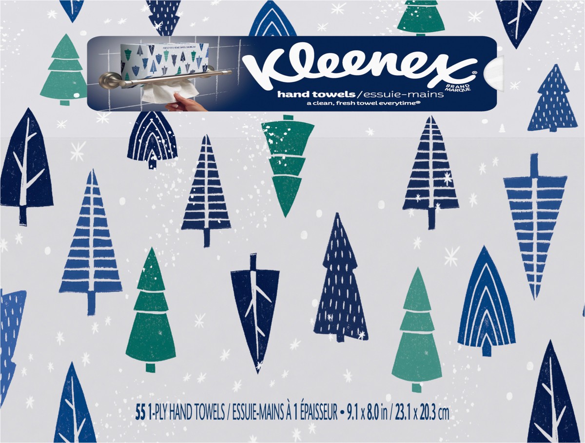 slide 9 of 9, Kleenex Disposable Paper Hand Towels, Paper Hand Towels for Bathrooms, 1 Box, 55 Hand Towels per Box (55 Total Towels), 55 ct