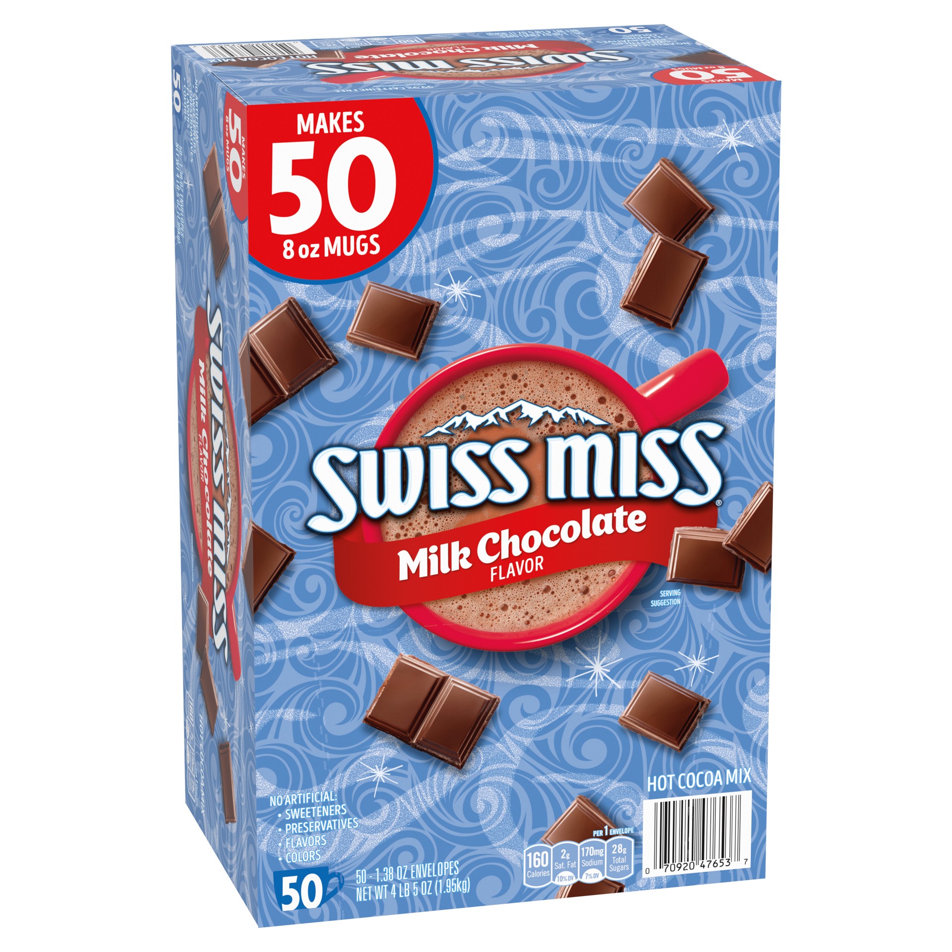 slide 5 of 5, Swiss Miss Milk Chocolate Flavor Hot Cocoa Mix, 1.38 oz. 50-Count, 50 ct; 1.38 oz