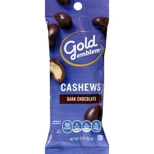 slide 1 of 1, CVS Gold Emblem Gold Emblem Dark Chocolate Cashews, 4 Oz, 4 oz