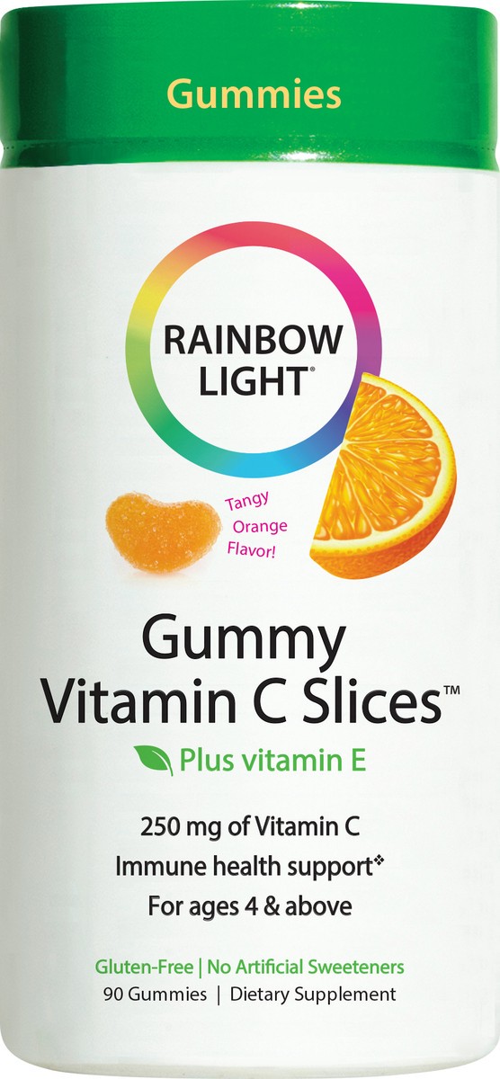 slide 3 of 4, Rainbow Light Vitamin C Gummies, Immune Health Support, Gluten Free, Orange Flavored, 75 Gummies, 75 ct