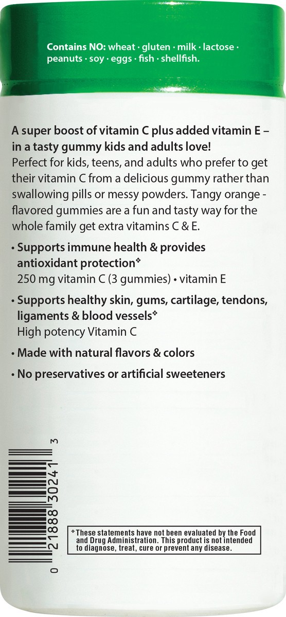 slide 4 of 4, Rainbow Light Vitamin C Gummies, Immune Health Support, Gluten Free, Orange Flavored, 75 Gummies, 75 ct