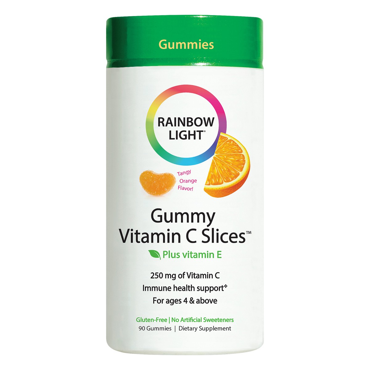 slide 1 of 4, Rainbow Light Vitamin C Gummies, Immune Health Support, Gluten Free, Orange Flavored, 75 Gummies, 75 ct