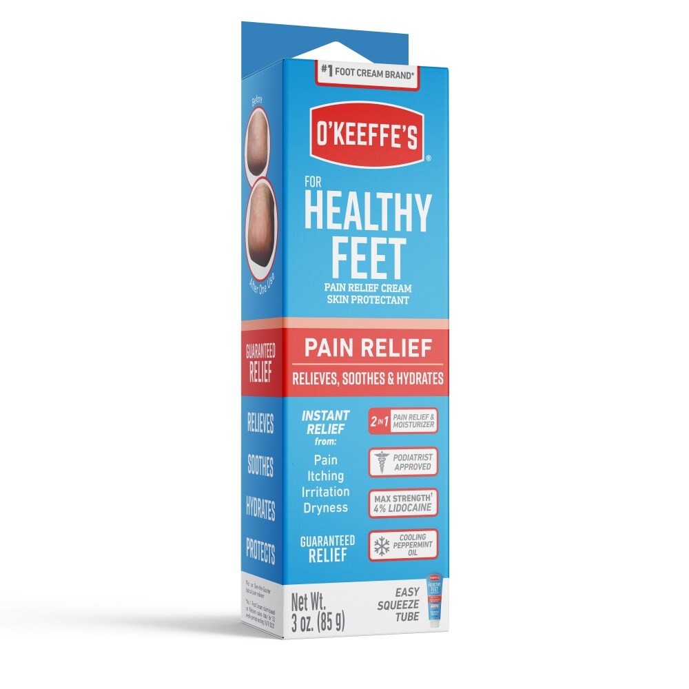 slide 1 of 1, O'Keeffe's Healthy Feet Pain Relieving Tube, 3 oz