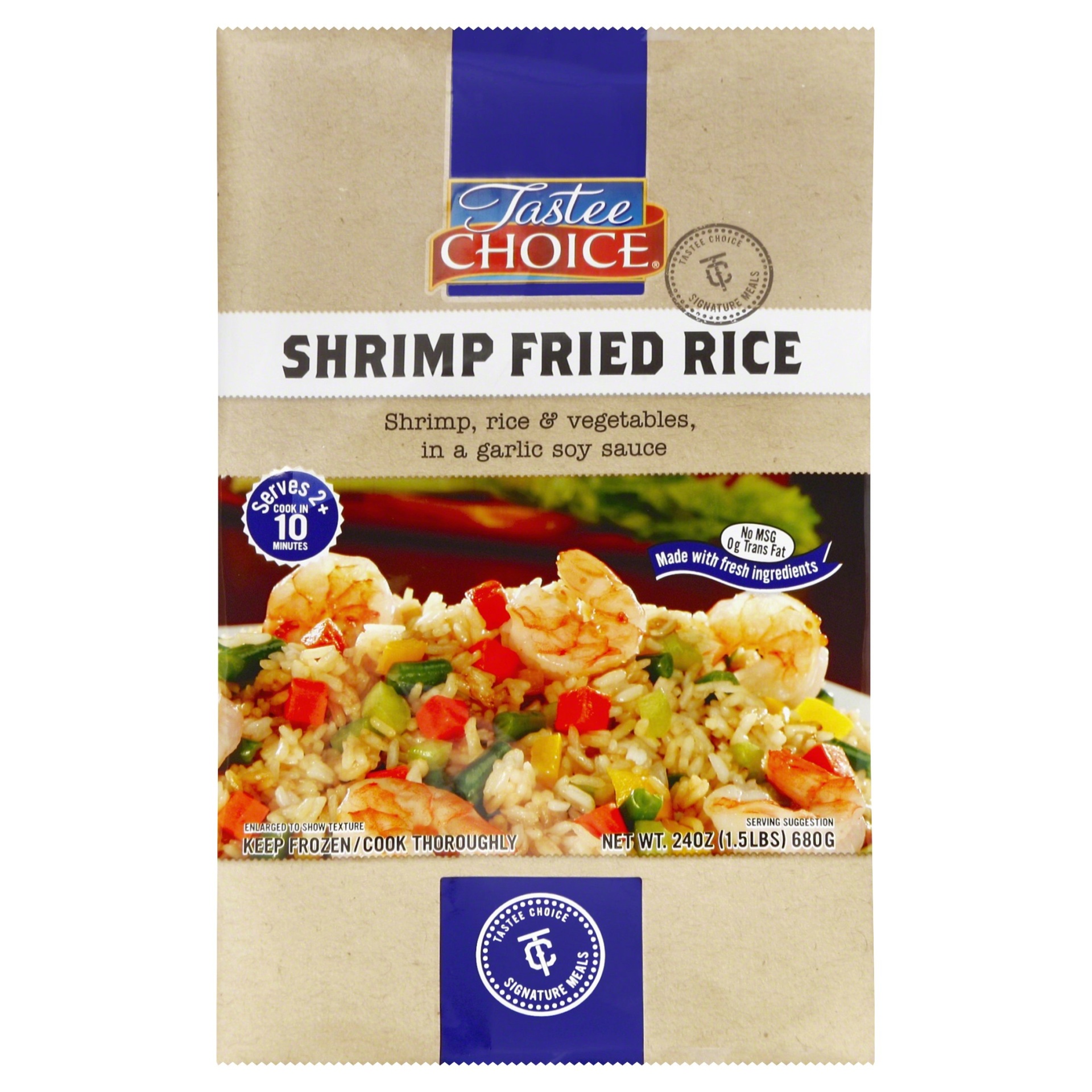 slide 1 of 1, Tastee Choice Shrimp Fried Rice Meal, 24 oz