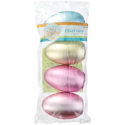 slide 1 of 1, Destination Holiday Satin Metallic Easter Filler Eggs, 5.5 in., 4 ct