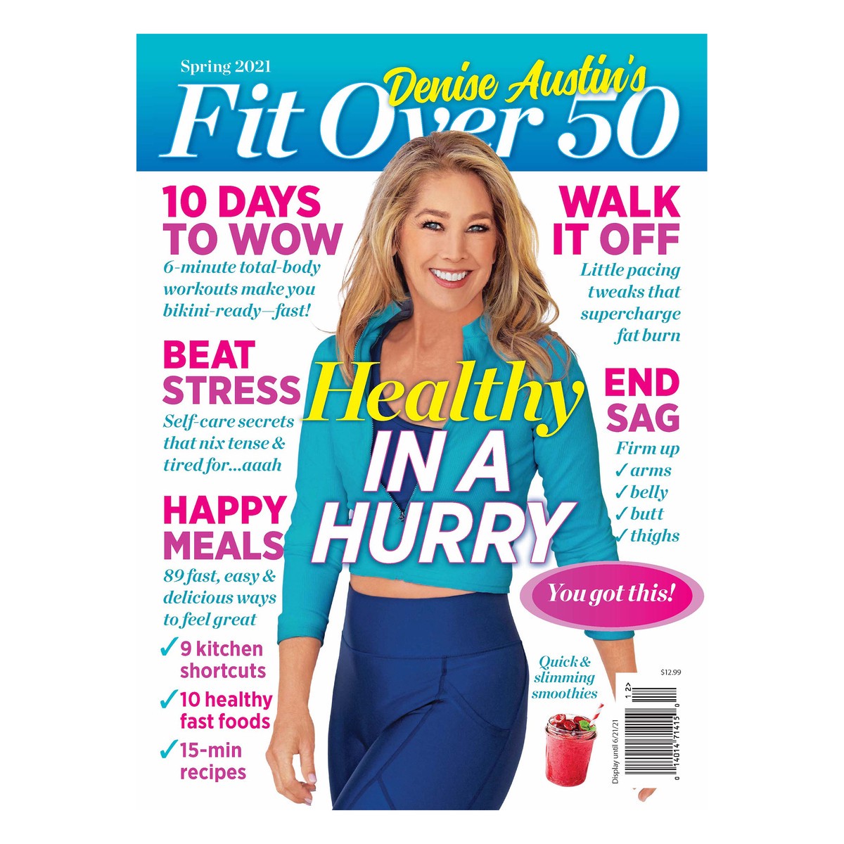 slide 1 of 2, Denise Austin's Fit Over 50 Magazine, Healthy in a Hurry, Spring 2021, 1 ct