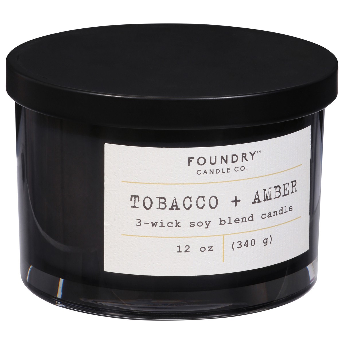 slide 9 of 9, Foundry Candle Co. Tobacco + Amber Candle 1 ea, 1 ct