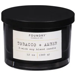 Foundry Candle Co. Tobacco + Amber Candle 1 ea