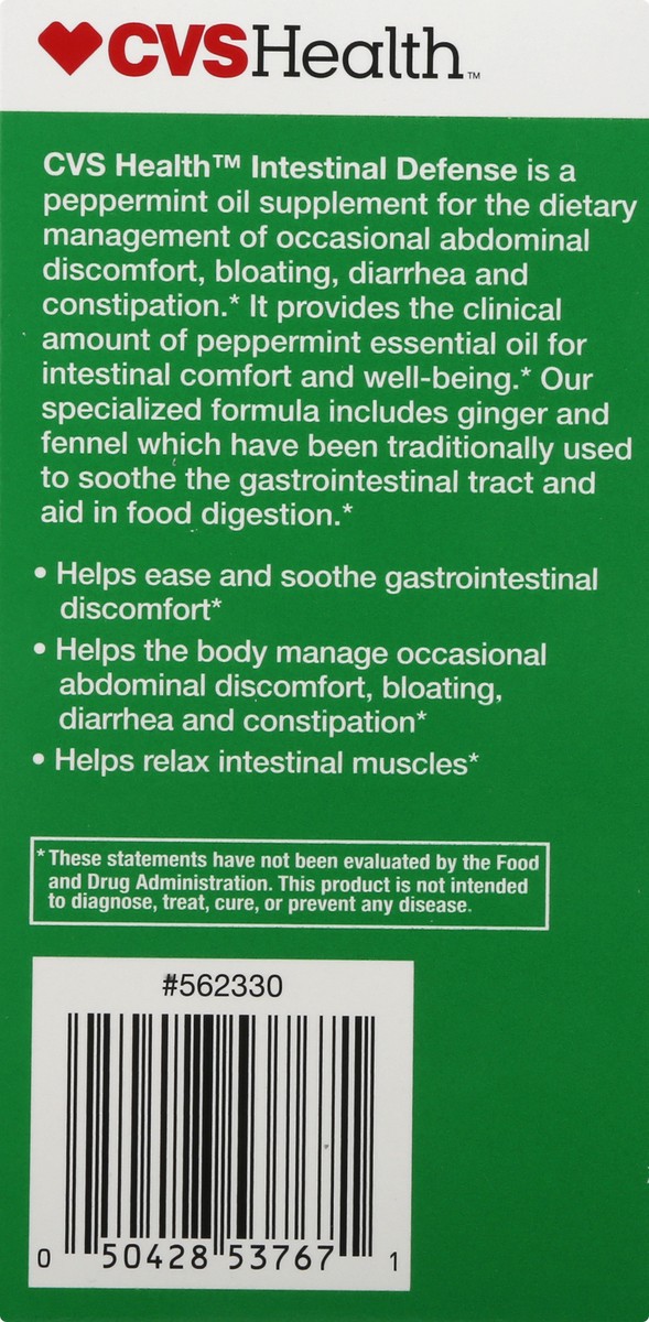 slide 8 of 12, CVS Health Intestinal Defense Peppermint Oil Softgels, 90 Ct, 90 ct
