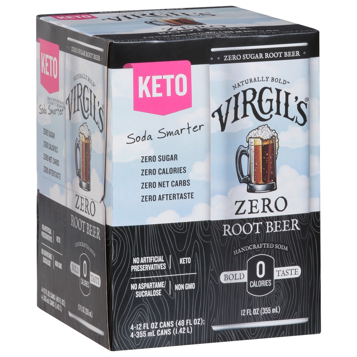 slide 4 of 9, Virgil's Zero Sugar Root Beer Soda - 48 fl oz, 48 fl oz