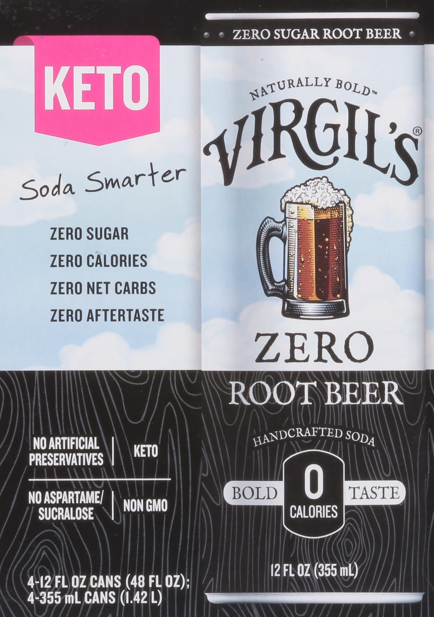 slide 3 of 9, Virgil's Zero Sugar Root Beer Soda - 48 fl oz, 48 fl oz