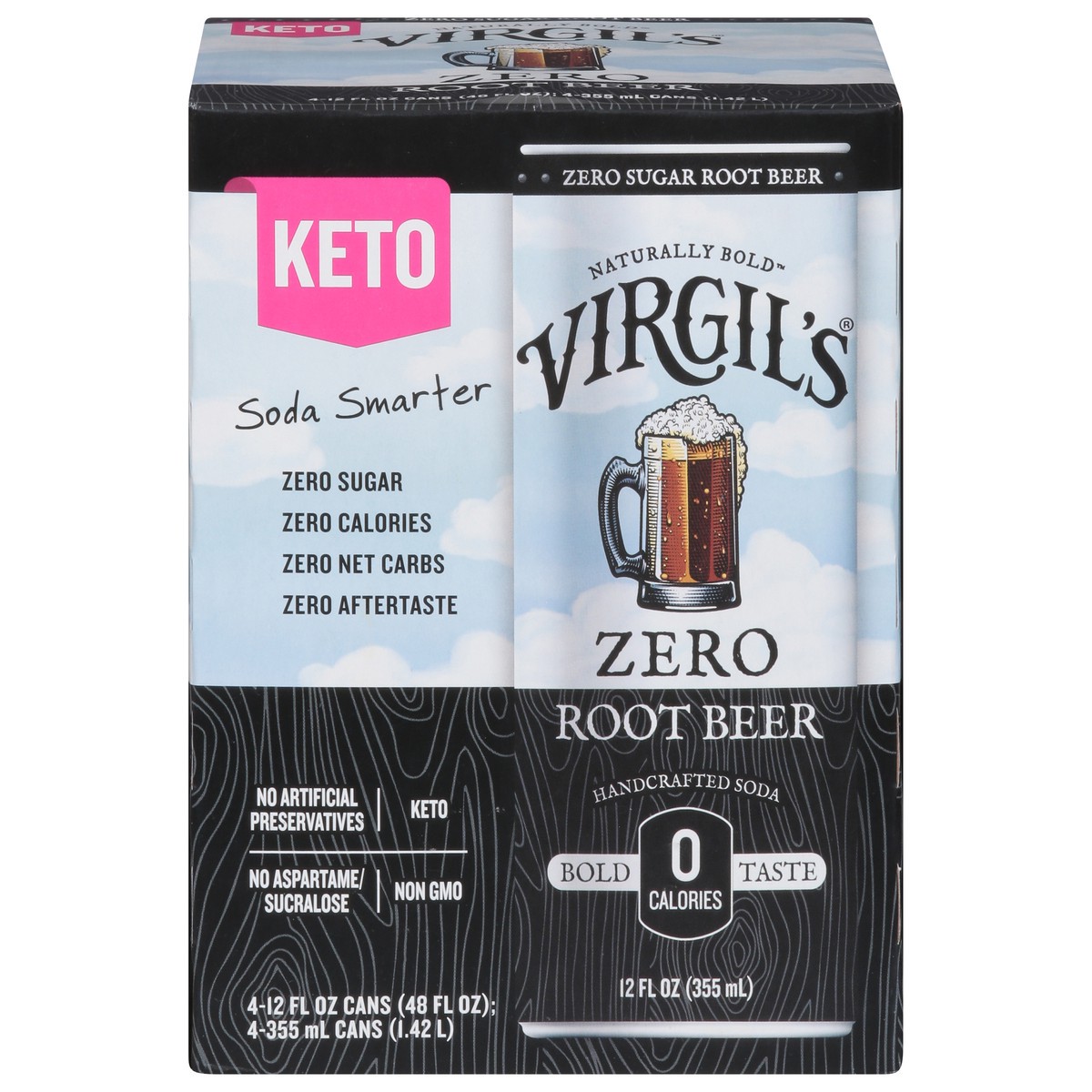 slide 1 of 9, Virgil's Zero Sugar Root Beer Soda - 48 fl oz, 48 fl oz