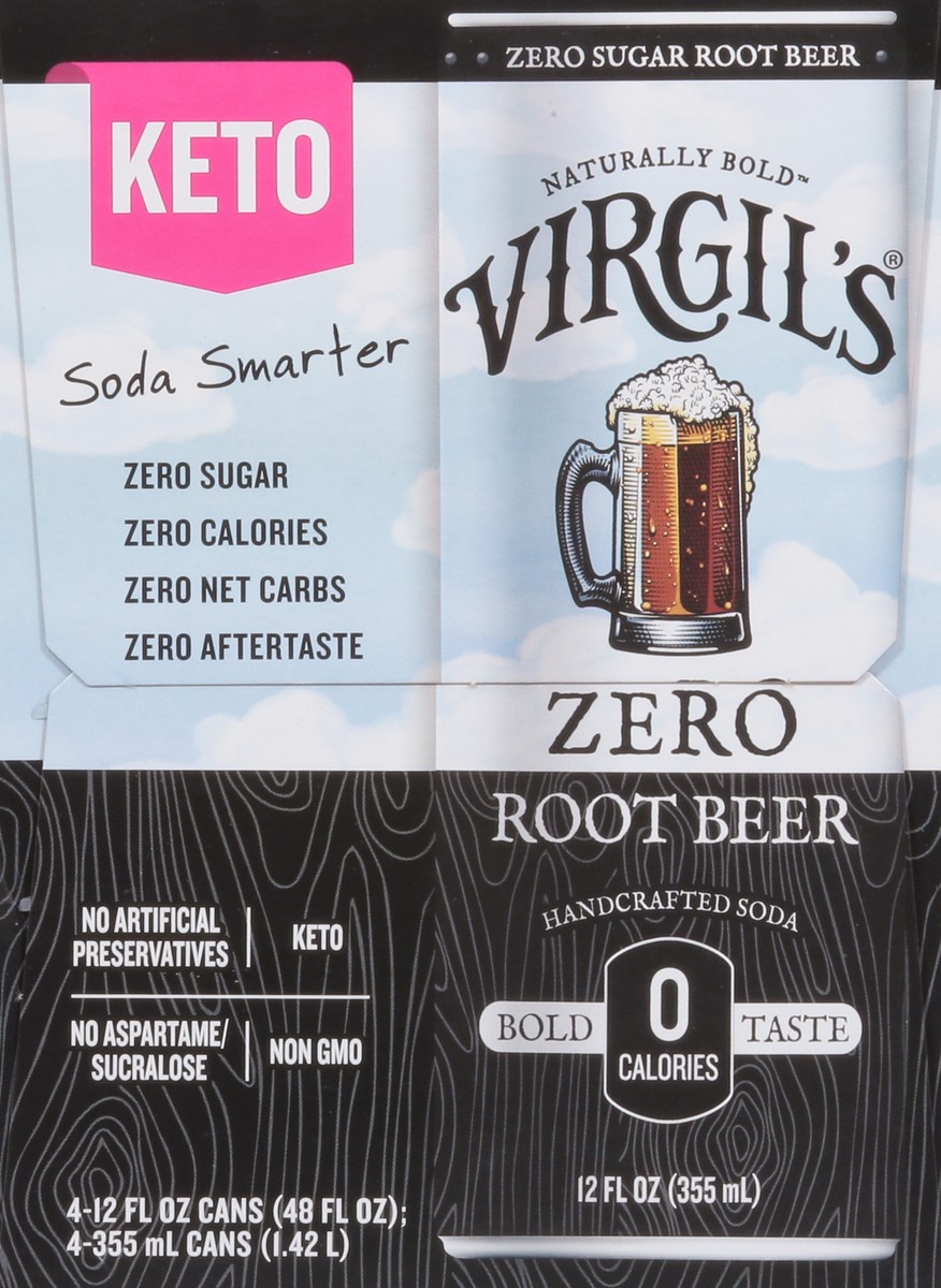 slide 6 of 9, Virgil's Zero Sugar Root Beer Soda - 48 fl oz, 48 fl oz