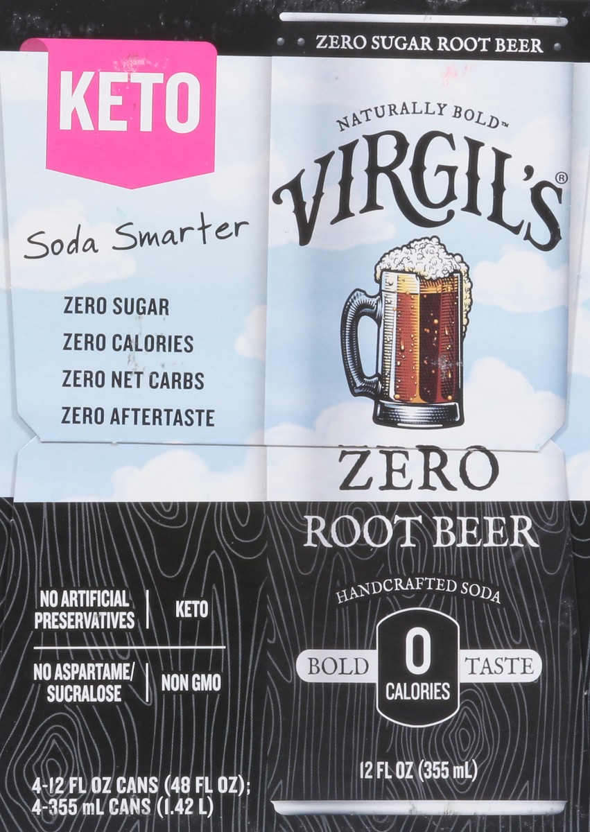 slide 9 of 9, Virgil's Zero Sugar Root Beer Soda - 48 fl oz, 48 fl oz