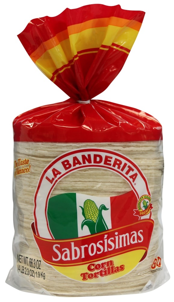slide 1 of 1, La Banderita Sabrosisimas Corn Tortillas, 80 ct