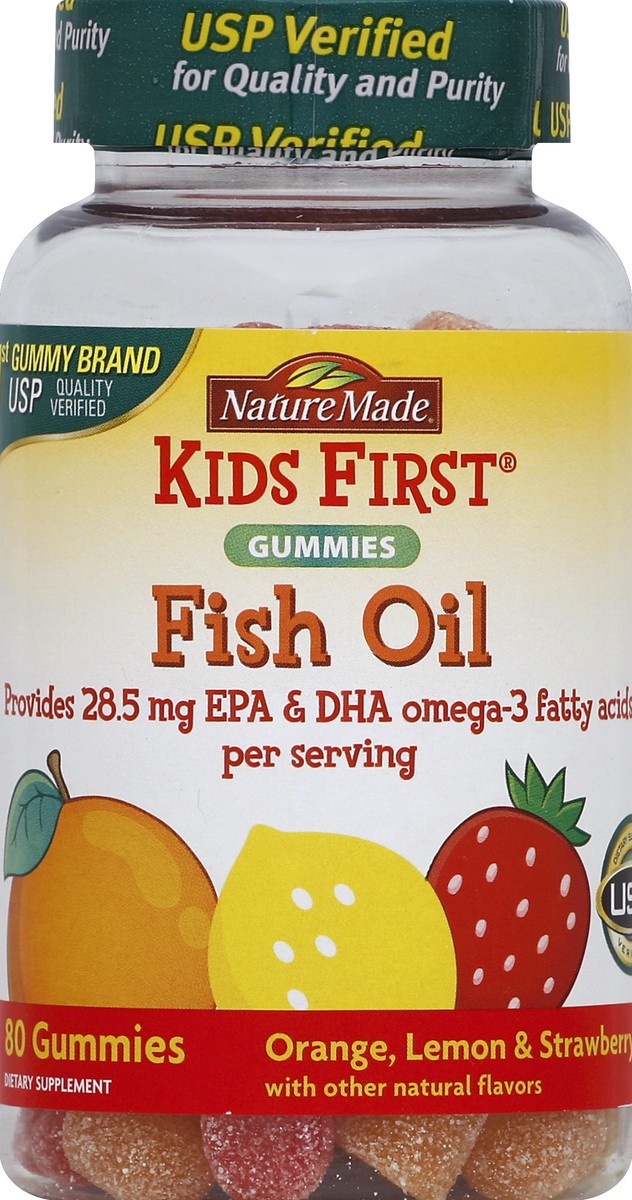 slide 5 of 6, Nature Made Kids First Fish Oil Gummies, 80 ct