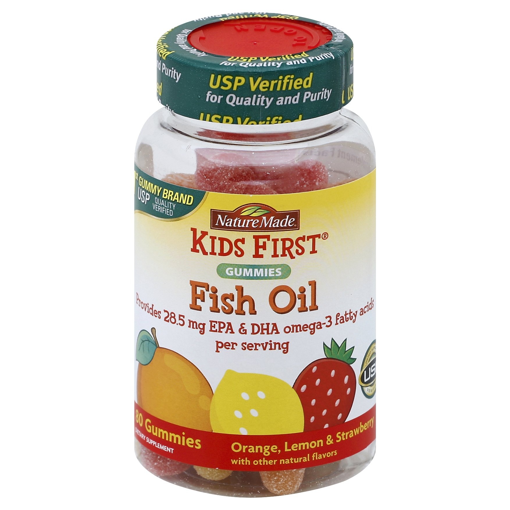 slide 1 of 6, Nature Made Kids First Fish Oil Gummies, 80 ct