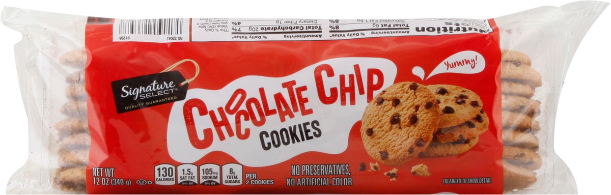 slide 9 of 12, Signature Select Chocolate Chip Cookies 12 oz, 12 oz