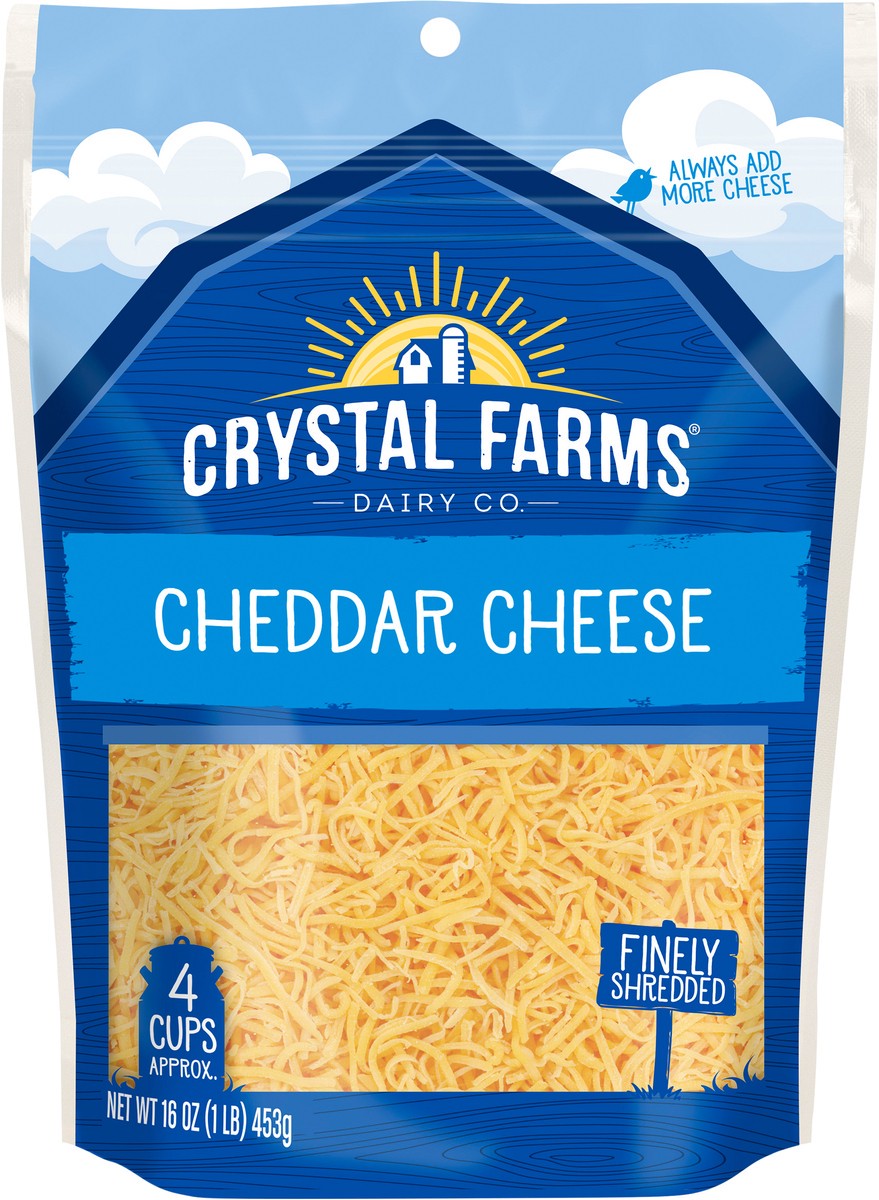 slide 4 of 4, Crystal Farms Finely Shredded Cheese, 16 oz