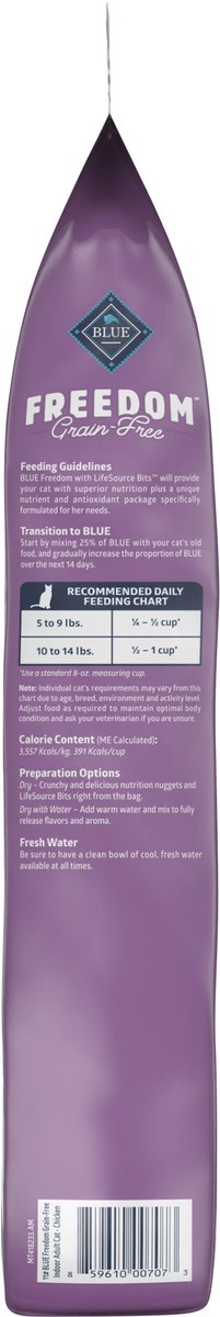 slide 7 of 13, Blue Buffalo Blue Freedom Grain-Free Adult Indoor Chicken Recipe Dry Cat Food, 11 lb