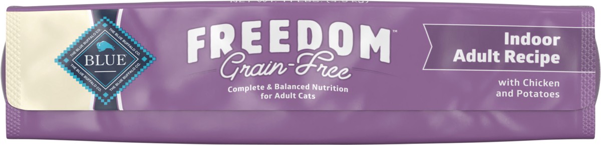 slide 10 of 13, Blue Buffalo Blue Freedom Grain-Free Adult Indoor Chicken Recipe Dry Cat Food, 11 lb