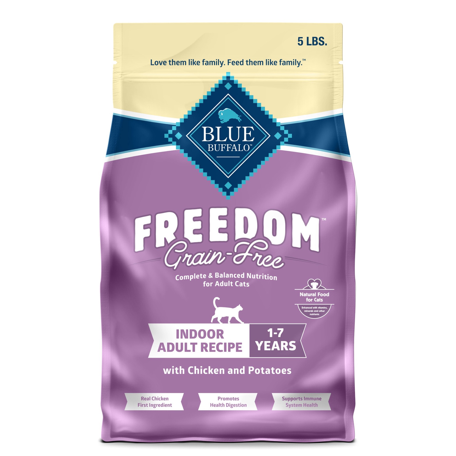 slide 1 of 13, Blue Buffalo Blue Freedom Grain-Free Adult Indoor Chicken Recipe Dry Cat Food, 11 lb