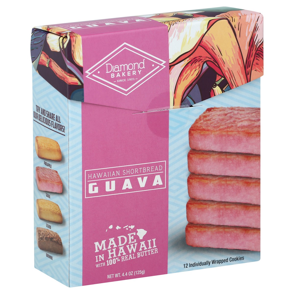 slide 5 of 10, Diamond Bakery Cookies Hawaiian Shortbread Guava, 12 ct; 4.4 oz