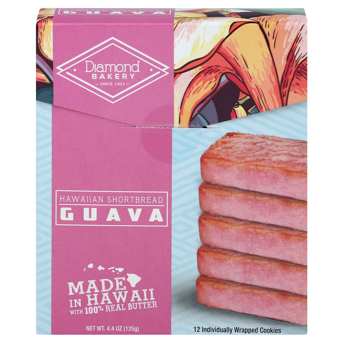 slide 1 of 10, Diamond Bakery Cookies Hawaiian Shortbread Guava, 12 ct; 4.4 oz