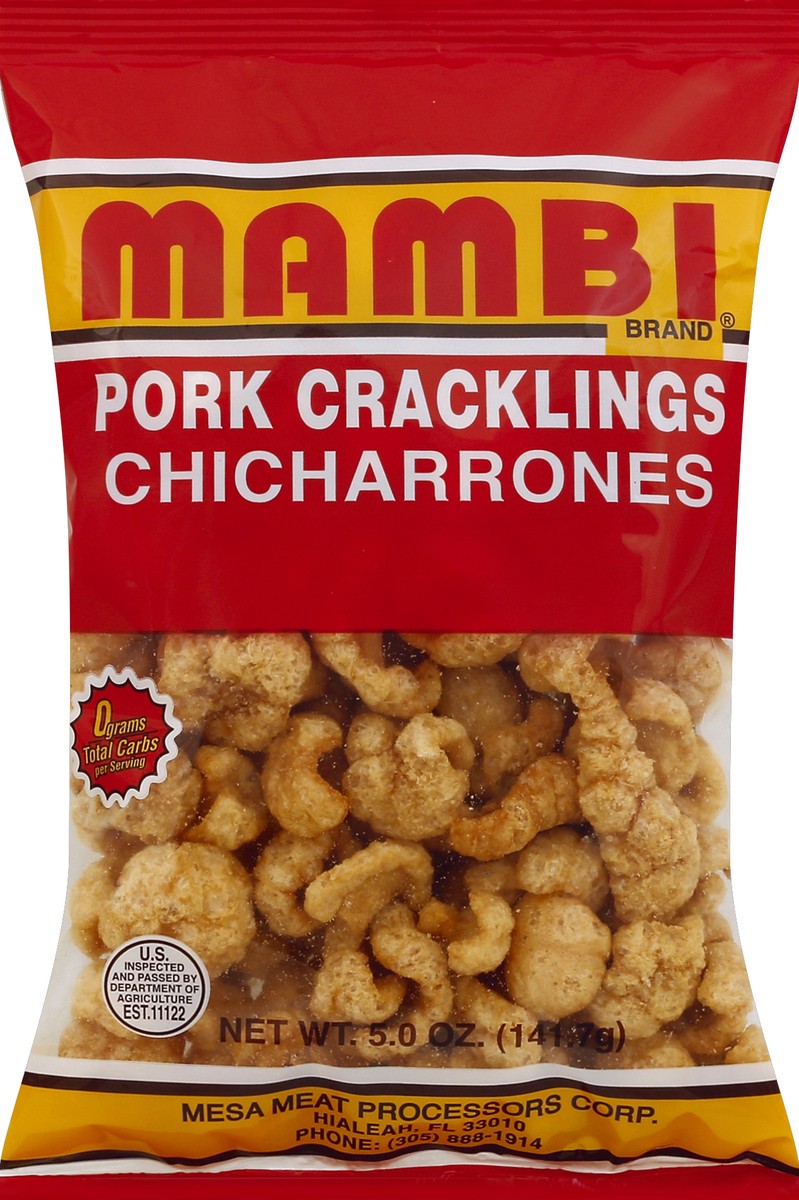 slide 1 of 6, Mambi Pork Cracklings 5 oz, 5 oz