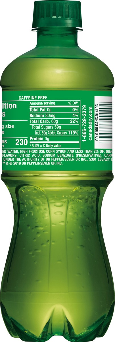slide 6 of 7, Canada Dry Ginger Ale Soda, 20 fl oz bottle, 20 fl oz