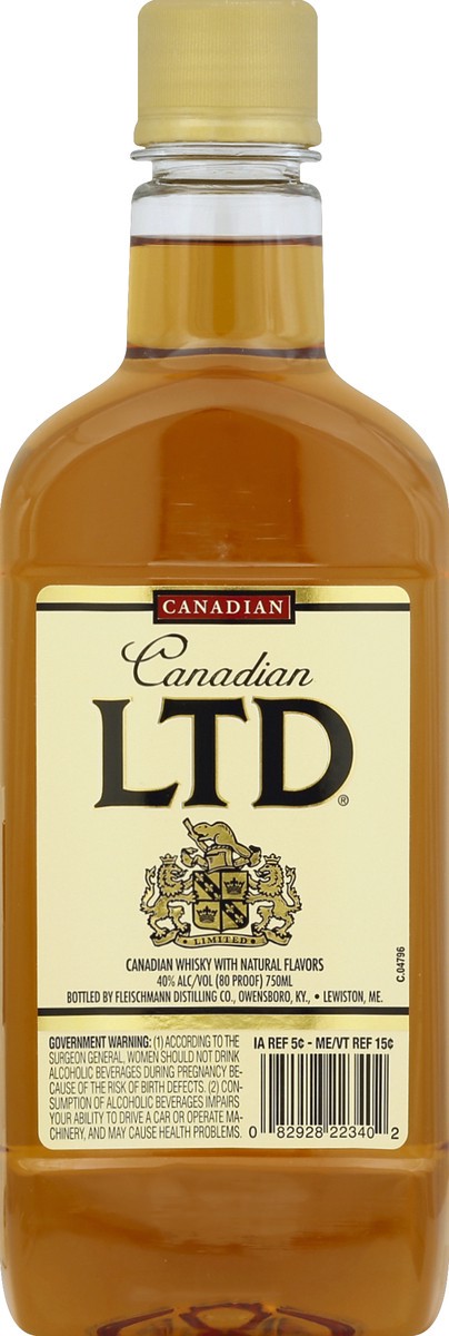 slide 2 of 2, Canadian LTD Canadian Whisky 750ml Plastic Bottle Traveler 80 Proof, 750 ml