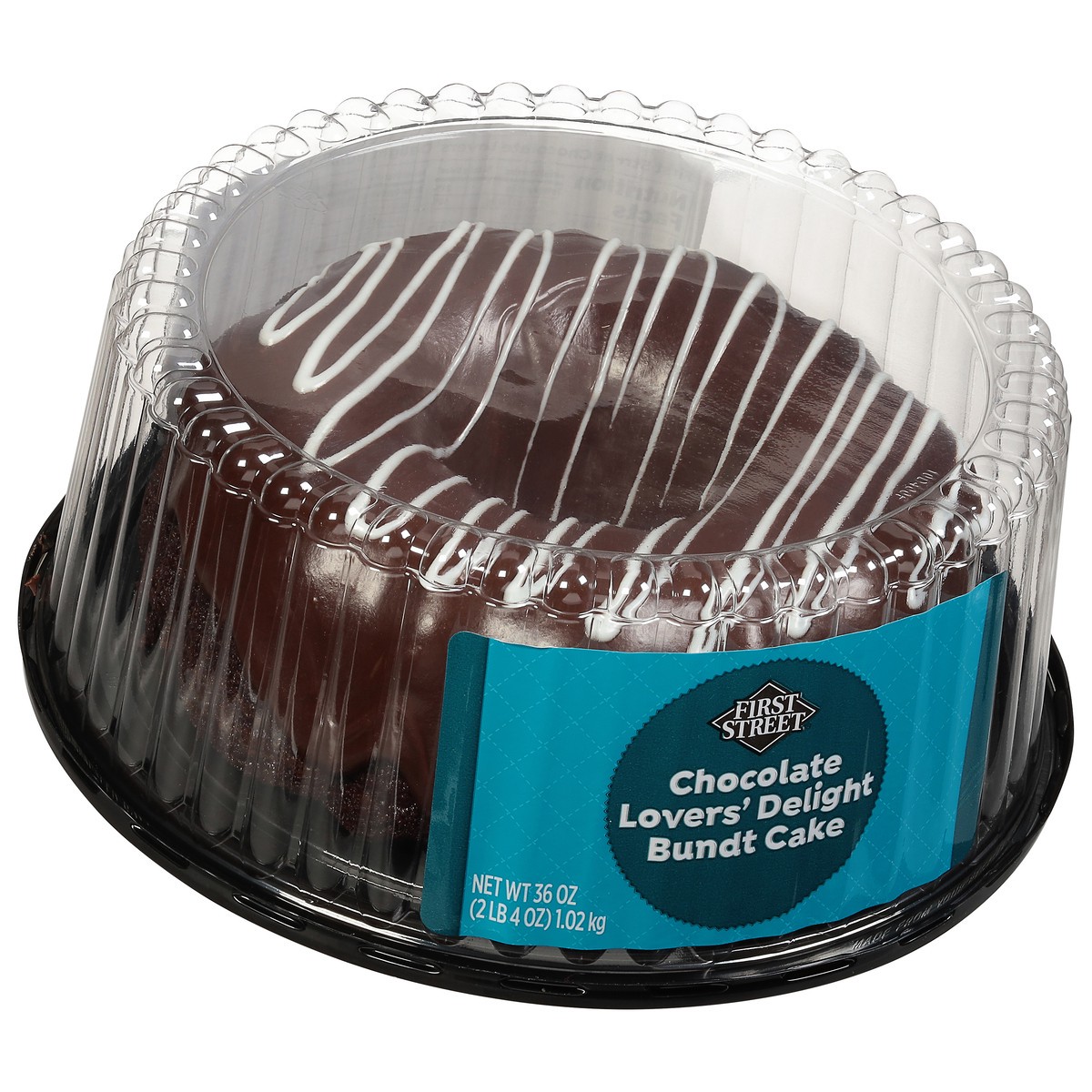 slide 4 of 4, First Street Chocolate Lovers Bundt Cake, 36 oz