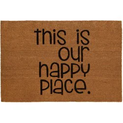 Stitch & Weft This Is Our Happy Place Coir Doormat