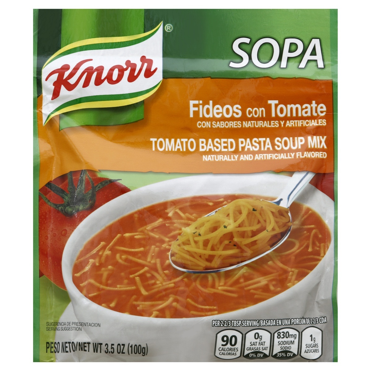 slide 1 of 5, Knorr Sopa Tomato Based Pasta Soup Mix, 3.5 oz