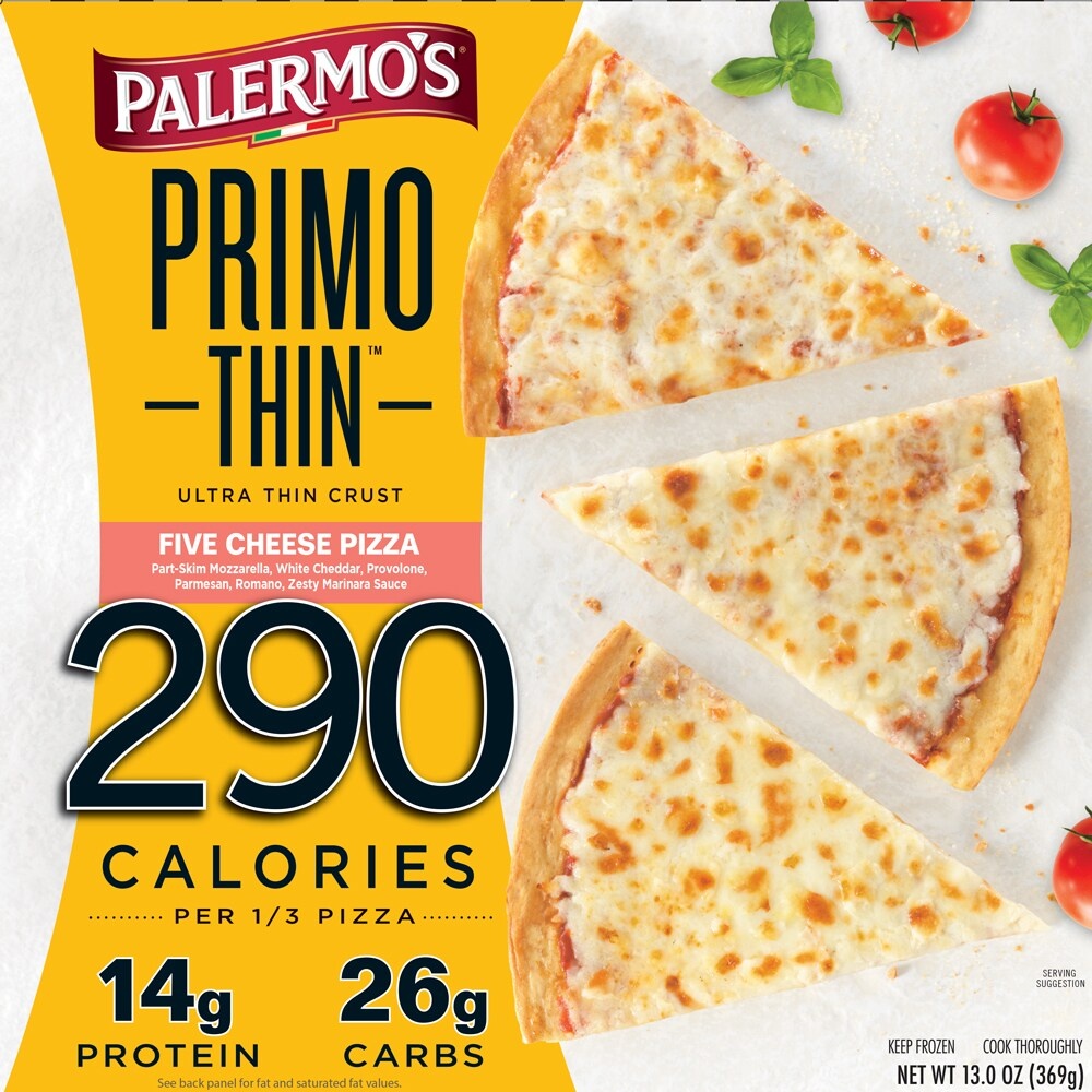 slide 1 of 1, Palermo's Primo Thin Cheese Lovers Pizza, 14.55 oz