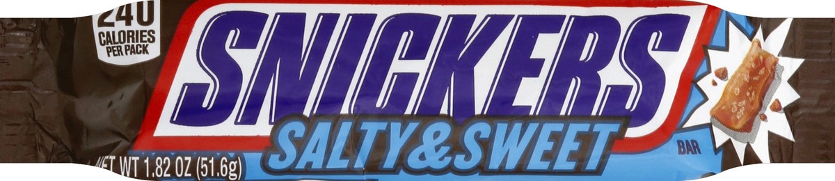 slide 6 of 6, Snickers Salty & Sweet Chocolate Candy Bar, 1.82 Ounce, 1.82 oz