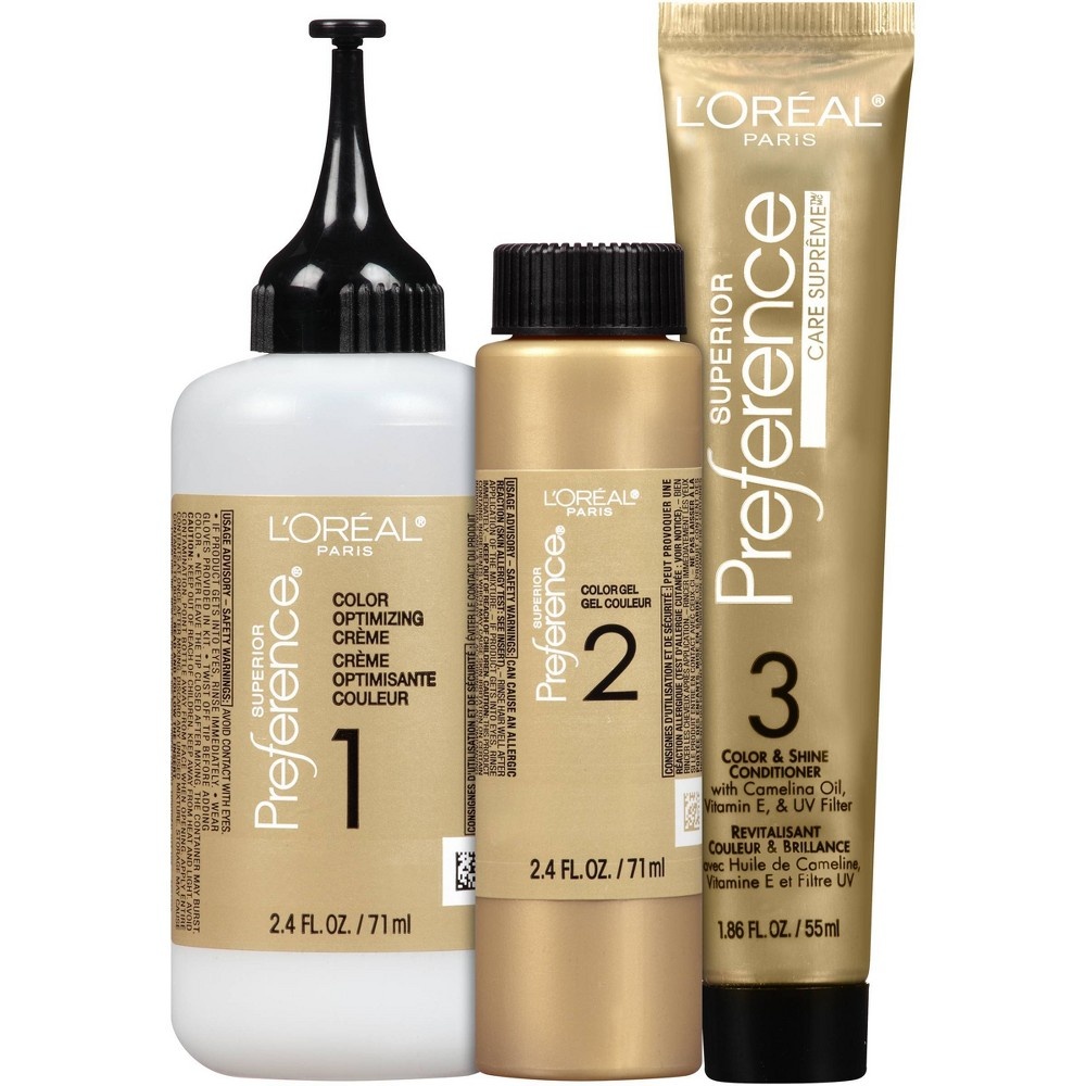 slide 3 of 8, L'Oréal Superior Preference Hair Color, Cooler, Ash Blonde 8A, 1 ct