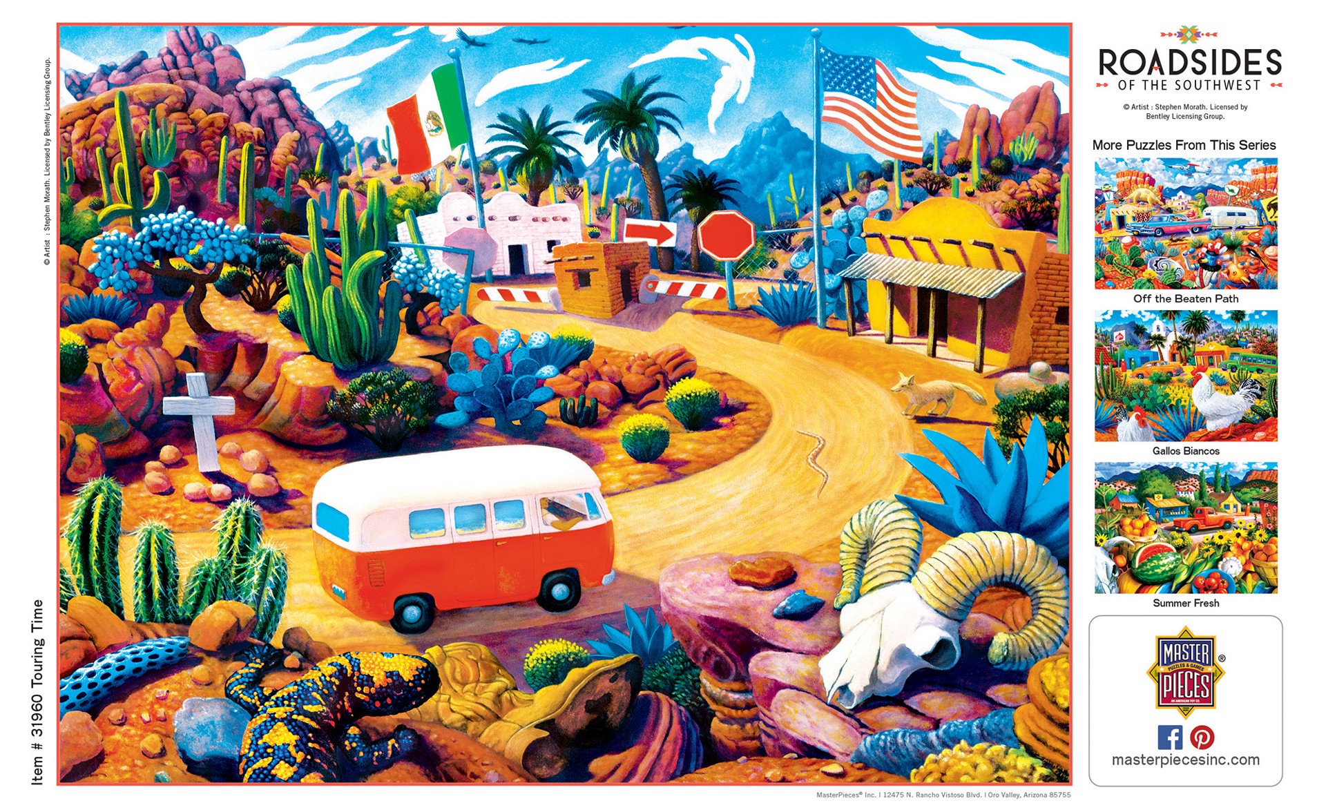 slide 4 of 6, Masterpieces Roadsides of the Southwest - Touring Time 500 Piece Puzzle, 550 ct