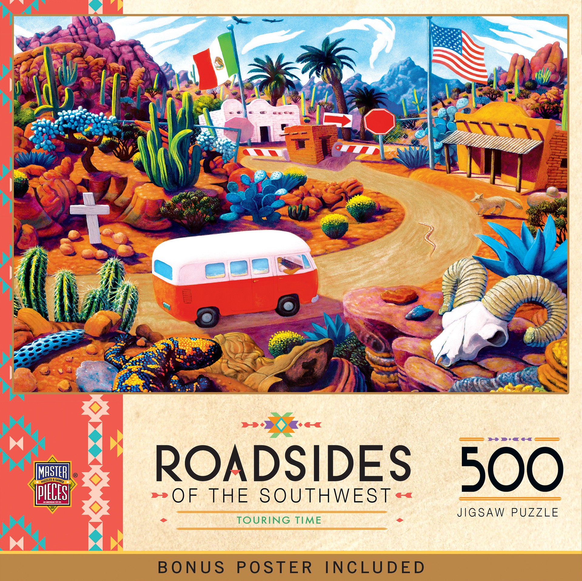 slide 1 of 6, Masterpieces Roadsides of the Southwest - Touring Time 500 Piece Puzzle, 550 ct