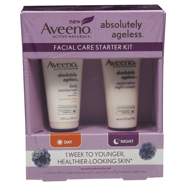 slide 1 of 1, Aveeno Absolutely Ageless Facial Care Starter Kit, 1 ct