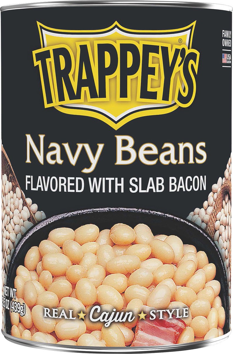 slide 4 of 4, Trappey's Flavored with Slab Bacon Navy Beans 15.5 oz, 15.5 oz