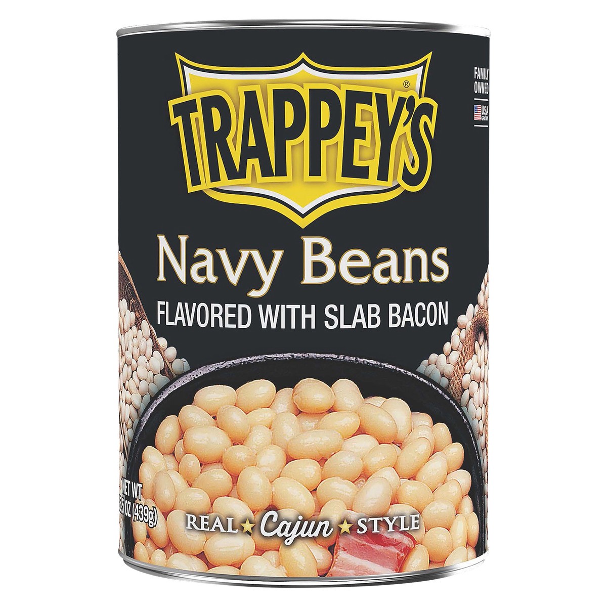 slide 1 of 4, Trappey's Flavored with Slab Bacon Navy Beans 15.5 oz, 15.5 oz