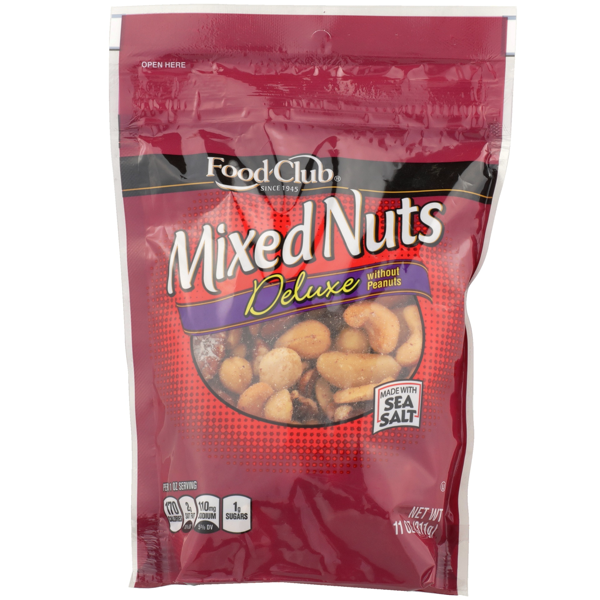 slide 1 of 6, Food Club Deluxe Mixed Nuts, 11 oz