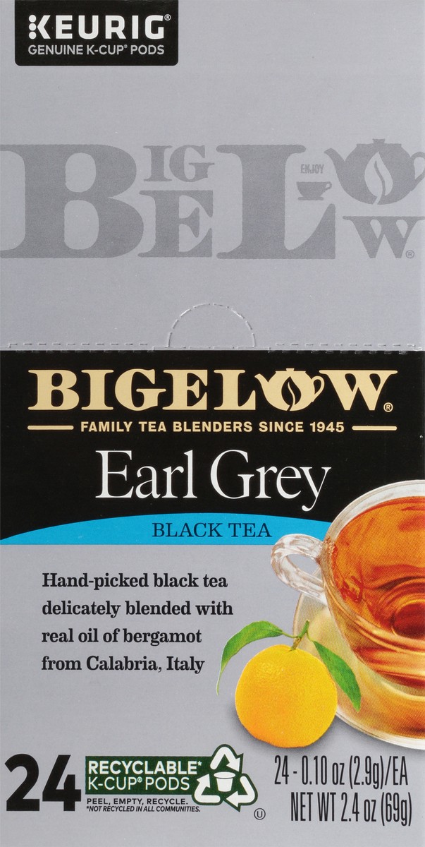 slide 6 of 9, Bigelow K-Cup Pods Earl Grey Black Tea Pods - 24 ct, 24 ct