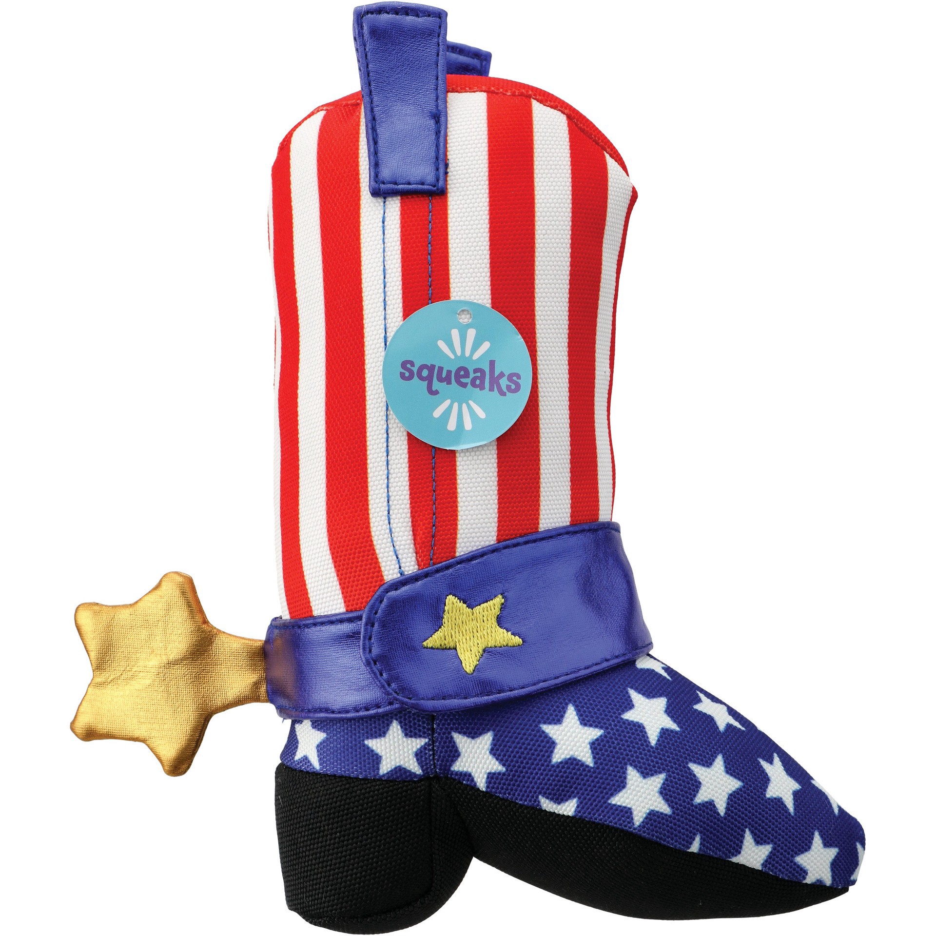 slide 1 of 1, Woof & Whiskers Patriotic Boot Plush Dog Toy, 1 ct